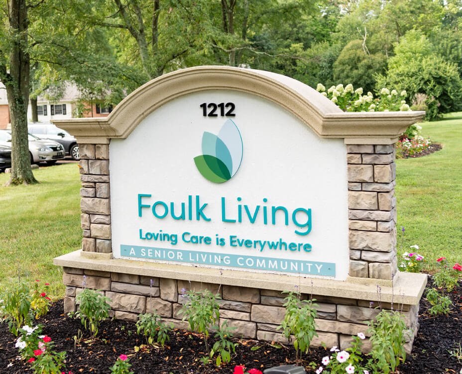 Foulk Living sign.