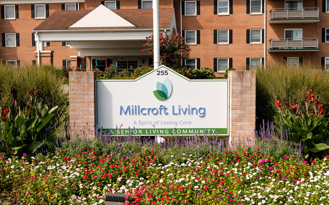 Millcroft Living sign outside