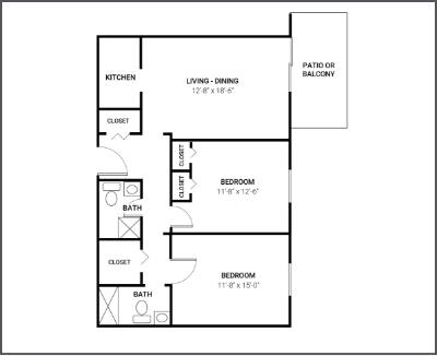 Two bedroom with balcony