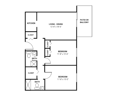 Two Bedroom with Balcony